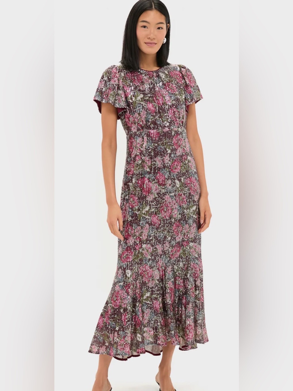 Nwt Tuckernuck sequin Elodie Floral Dress Sz large